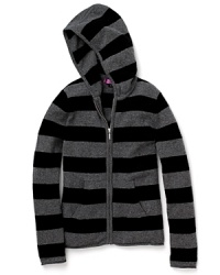 Aqua's striped hoodie is crafted in luxurious cashmere, for a lighter take on the classic hoodie.