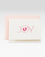 Announce the arrival of a beautiful bundle of joy with this pretty set of 10 scalloped-edge notecards. Blush-hued envelopes complement them perfectly. Set of 10 notecards3.8W X 5.2HMade in USA