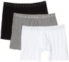 Hugo Boss Men's Cyclist 3 Pack Cotton Stretch Boxer Brief Multi-pack, Black/White/Grey, Medium