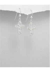 Cross Earrings In 92.5 Sterling Silver Cross Earrings In 92.5 Sterling Silver