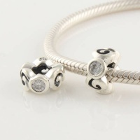 925 Sterling Silver Spacer Primrose Path with Clear Cz Czech Crystal Charms/beads for Pandora, Biagi, Chamilia, Troll and More Bracelet 925 Sterling Silver Spacer Primrose Path with Clear Cz Czech Crystal Charms/beads for Pandora, Biagi, Chamilia, Troll and More Bracelet
