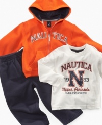 Keep him outfitted for fall with this sporty set from Nautica. A warm and comfortable combination you'll love. Keep him outfitted for fall with this sporty set from Nautica. A warm and comfortable combination you'll love.