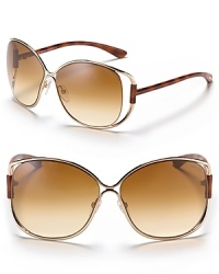 Open up the the season of light... as long as you're wearing Tom Ford's Emmeline sunglasses. Designed with an open temple and adjustable nose pads for secure comfort. Open up the the season of light... as long as you're wearing Tom Ford's Emmeline sunglasses. Designed with an open temple and adjustable nose pads for secure comfort.