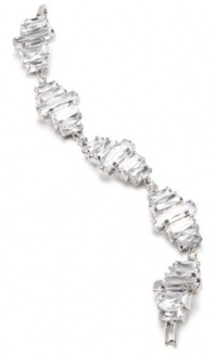 ABS By Allen Schwartz High Drama Silver-Tone Baguette Crystal Bracelet ABS By Allen Schwartz High Drama Silver-Tone Baguette Crystal Bracelet