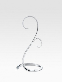 Display your lovely ornaments anywhere, any season, with this graceful crystal-accented stand that holds two at once.Silvertone Crystal accent About 7H X 4W Imported Display your lovely ornaments anywhere, any season, with this graceful crystal-accented stand that holds two at once.Silvertone Crystal accent About 7H X 4W Imported