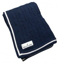 Nautica William Cable Navy Knit Blanket Nautica William Cable Navy Knit Blanket