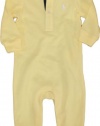 Ralph Lauren Layette Boy's Solid Polo Coverall (9 Month, Wicket Yellow)