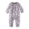 Tea Collection Baby-Girls Infant Winter Blooms Romper, Purple, Small