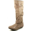 Just 4 U 3156 Taupe Leather Boots, Size: 6.5 (M) US [Apparel]