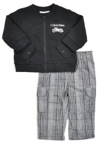 Calvin Klein Baby-Boys Newborn Jacket With Plaid Pants, Black, 6-9 Months Calvin Klein Baby-Boys Newborn Jacket With Plaid Pants, Black, 6-9 Months