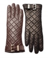 Protect delicate hands with these refined leather gloves by MICHAEL Michael Kors. Quilting lends a lovely finishing touch.