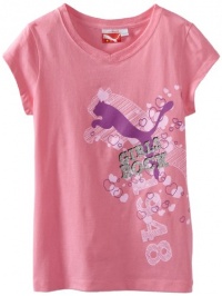 Puma Girl's 7-16 Long Sleeve Rock Short Sleeve Tee, Sachet Pink, M US Puma Girl's 7-16 Long Sleeve Rock Short Sleeve Tee, Sachet Pink, M US