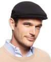 Polo Ralph Lauren takes the classic driver's cap for a somewhat sportier spin by substituting a fine-gauge knit for the traditional tweed.