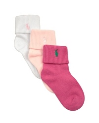 Three-pack of versatile, solid stretch cotton socks can be worn up as trouser socks or triple-rolled to reveal a preppy pony detail. Three-pack of versatile, solid stretch cotton socks can be worn up as trouser socks or triple-rolled to reveal a preppy pony detail.