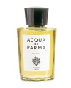 Acqua di Parma is a classic cologne launched at the turn of the 20th century as an Italian-made scent for both men and women. The scent, packaging design, and superb quality has eschewed fashion fads through the decades to arise as a veritable legend among fragrances. The timeless scent is packaged in a handmade, signature yellow box bearing the royal coat of arms of Parma, Italy. The fragrance's composition-unchanged since its debut in the '30s-includes a careful balance of these all-natural ingredients:• Lavender essence.• Vervain.• Rosemary.• Sicilian citrus.• Bulgarian rose.