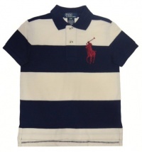Ralph Lauren Toddler Boys's Big Pony Striped Polo (2/2T, Cream Multi) Ralph Lauren Toddler Boys's Big Pony Striped Polo (2/2T, Cream Multi)