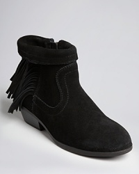 With sturdy silhouette and fringes at the side, this cute boot from Sam Edelman is a little bit country -- but keeps it cool with a soft suede upper and a smooth, modern toe. With sturdy silhouette and fringes at the side, this cute boot from Sam Edelman is a little bit country -- but keeps it cool with a soft suede upper and a smooth, modern toe.