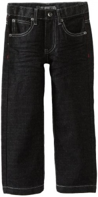 Southpole - Kids Boys 2-7 Relaxed Fit Jeans with Embroidered Back Pocket Details, Raw Black, 6 Southpole - Kids Boys 2-7 Relaxed Fit Jeans with Embroidered Back Pocket Details, Raw Black, 6