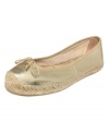 The Megan espadrilles by Ivanka Trump give maximum shine. The woven bottom adds a summery touch.