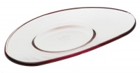 Rosenthal Free Spirit 7-Inch Glass Oval Side Plate - Red/Violet Rosenthal Free Spirit 7-Inch Glass Oval Side Plate - Red/Violet