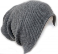 Ribbed Beanie Hat Slouch Style Skull Cap Ski Hat Light Grey Ribbed Beanie Hat Slouch Style Skull Cap Ski Hat Light Grey
