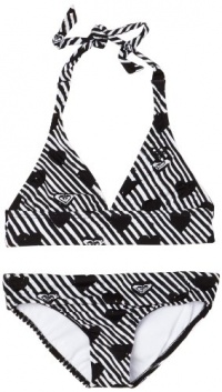 Roxy Kids Girls 7-16 70's Halter Set, Black And White Stripe, 10 Roxy Kids Girls 7-16 70's Halter Set, Black And White Stripe, 10