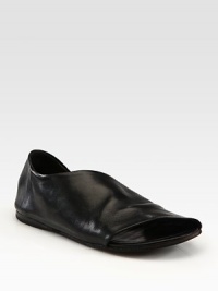 Lavish leather crafted into an asymmetrical upper with leather lining and a padded insole. Leather upperLeather lining and solePadded insoleMade in Italy Lavish leather crafted into an asymmetrical upper with leather lining and a padded insole. Leather upperLeather lining and solePadded insoleMade in Italy