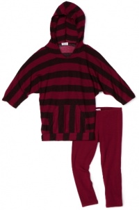 Splendid Littles Girls 2-6X Charocal Triblend Rugby Stripe Tunic Set, Berry, 4-5 Splendid Littles Girls 2-6X Charocal Triblend Rugby Stripe Tunic Set, Berry, 4-5