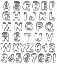 Wilton Fondant Alphabet Number Cookie Cutter Cut Outs, Set of 37 Wilton Fondant Alphabet Number Cookie Cutter Cut Outs, Set of 37