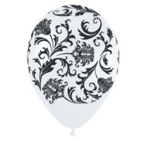 Damask Pearl White Latex Balloons Damask Pearl White Latex Balloons