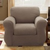 Sure Fit Pique 3-Piece Stretch Chair Slipcover, Taupe