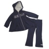 GUESS Kids Girls Fleece Set, BLUE (18M)