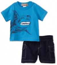 Kids Headquarters Baby-Boys Newborn Shark Short Set, Blue, 3-6 Months Kids Headquarters Baby-Boys Newborn Shark Short Set, Blue, 3-6 Months