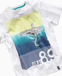 Stay above water. He'll easily stay afloat in style with this graphic t-shirt from DKNY. Stay above water. He'll easily stay afloat in style with this graphic t-shirt from DKNY.