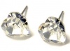 Sparkling Cute little 3/8 Swarovski Crystal Heart Shaped Stud Earrings