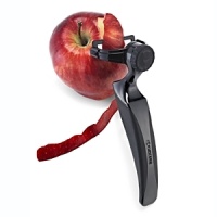 This 3-in-1 peeler rotates from horizontal to vertical or a 45 degree angle so you can smoothly peel virtually and surface. The ceramic blade stays sharp and is impervious to rust, acids and oils. This 3-in-1 peeler rotates from horizontal to vertical or a 45 degree angle so you can smoothly peel virtually and surface. The ceramic blade stays sharp and is impervious to rust, acids and oils.
