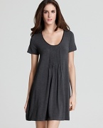Sleep with ease in this sassy short sleeve lounge tee from DKNY.