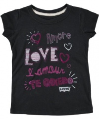 Levi's Romance Languages T-Shirt (Sizes 4 - 6X) - black, 6x