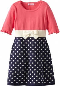 Lilly Pulitzer Girls 2-6X LG Rita Sweater Dress, True Navy Pop Dot, X-Small Lilly Pulitzer Girls 2-6X LG Rita Sweater Dress, True Navy Pop Dot, X-Small