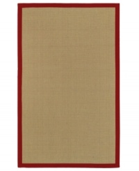 Framed by a striking red border, this finely textured area rug makes an impact in every space. Natural jute fibers are hand-woven by Surya's expert weavers, producing a strong piece that adds warm character to the most comfortable rooms in your home. Framed by a striking red border, this finely textured area rug makes an impact in every space. Natural jute fibers are hand-woven by Surya's expert weavers, producing a strong piece that adds warm character to the most comfortable rooms in your home.