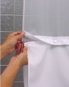 Hookless Snap-In Fabric Liner for Shower Curtains, 70 by 54-Inch, White