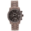 Geneva Platinum Women's Gunmetal CZ Accented Analog Watch