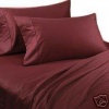 1500 Thread Count Queen Bed Sheet Set Egyptian Comfort Deep Pocket Burgundy