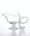 A clear winner for timeless style and versatility, the Michelangelo Masterpiece gravy boat is an invaluable addition to everyday and formal tables alike. Featuring a classic silhouette and coordinating ladle in luminous, lead-free glass from Luigi Bormioli's collection of serveware and serving dishes.