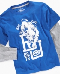 He can step out in this strong slider tee from Ecko, a runaway style. He can step out in this strong slider tee from Ecko, a runaway style.