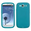 Solid Tropical Teal Silicone Skin Gel Cover Case For Samsung Galaxy S 3 i9300 T999