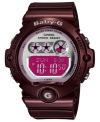 Rich colors bring a vibrant feel to this sport watch from Baby-G. Rich colors bring a vibrant feel to this sport watch from Baby-G.