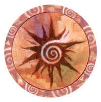 Thirstystone 4−pc. Spiral Sun Coaster Set Thirstystone 4−pc. Spiral Sun Coaster Set