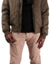 Sean John Nylon Men's Quilted Hunting Bomber Jacket Green Size M