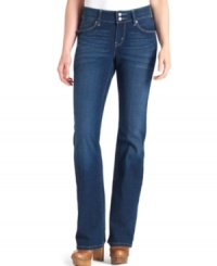 Update your wardrobe in these Levi's bootcut-leg jeans. Featuring a curve-hugging fit, faded wash and embroidered back pockets, they offer vintage-inspired style to your summer ensembles! Update your wardrobe in these Levi's bootcut-leg jeans. Featuring a curve-hugging fit, faded wash and embroidered back pockets, they offer vintage-inspired style to your summer ensembles!